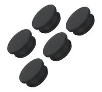 TA-VIGOR 5Pcs Silicone Snap in Locking Hole Plugs, 30mm Diameter Hole Stoppers, Rubber Panel Seal Cover Flush Type Panel Round for Kitchen Rubber Bulkheads Waterproof Sealing Plugs, Black