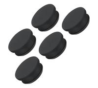TA-VIGOR 5Pcs Silicone Snap in Locking Hole Plugs, 32.6mm Diameter Hole Stoppers, Rubber Panel Seal Cover Flush Type Panel Round for Kitchen Rubber Bulkheads Waterproof Sealing Plugs, Black
