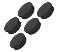 TA-VIGOR 5Pcs Silicone Snap in Locking Hole Plugs, 38.6mm Diameter Hole Stoppers, Rubber Panel Seal Cover Flush Type Panel Round for Kitchen Rubber Bulkheads Waterproof Sealing Plugs, Black