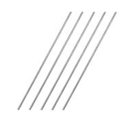 TA-VIGOR 5Pcs Stainless Steel Round Rods, 2mm x 150mm Metal Solid Round Shaft Rods Lathe Bar Stock for DIY Crafts Car Helicopter Airplane Model