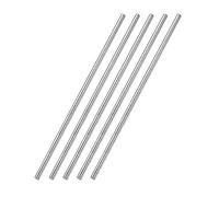 TA-VIGOR 5Pcs Stainless Steel Round Rods, 4mm x 250mm Metal Solid Round Shaft Rods Lathe Bar Stock for DIY Crafts Car Helicopter Airplane Model