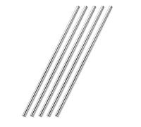 TA-VIGOR 5Pcs Stainless Steel Round Rods, 5mm x 300mm Metal Solid Round Shaft Rods Lathe Bar Stock for DIY Crafts Car Helicopter Airplane Model