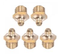 TA-VIGOR 5Pcs Straight Grease Nipples Fitting, M12 x 1.75mm Metric Thread Brass Hydraulic Grease Fitting Accessories for Automotive, Agricultural & Industrial Machinery