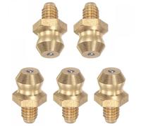 TA-VIGOR 5Pcs Straight Grease Nipples Fitting, M4 x 0.7mm Metric Thread Brass Hydraulic Grease Fitting Accessories for Automotive, Agricultural & Industrial Machinery
