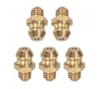 TA-VIGOR 5Pcs Straight Grease Nipples Fitting, M5 x 0.8mm Metric Thread Brass Hydraulic Grease Fitting Accessories for Automotive, Agricultural & Industrial Machinery