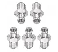TA-VIGOR 5Pcs Straight Grease Nipples Fitting, M8 x 1mm Metric Thread 304 Stainless Steel Hydraulic Grease Fitting Accessories for Automotive, Agricultural & Industrial Machinery