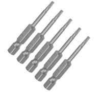 TA-VIGOR 5Pcs T8 Torx Head Screwdriver Bits 1/4 Inch Hex Shank, 50mm Long Magnetic Tamper Proof Star S2 Steel Security Torx Bits with Hole for Impact Driver Drill Bits Hand Tools