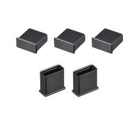 TA-VIGOR 5Pcs USB Cap Port Cover Anti Dust, 13mmx5mm USB Plug Stopper Port Protector Lids Black