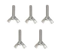 TA-VIGOR 5Pcs Wing Bolts Wing Screws, M8 x 30mm Wing Butterfly Bolts Butterfly Screws for Machine Fastener Machinery Equipment