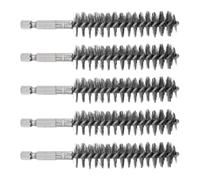 TA-VIGOR 5Pcs Wire Bore Brush Set Stainless Steel 19mm Dia Tube Cleaning Brush with 1/4" Hex Shank for Drill, Wire Brush for Pipes Bearings Engine Parts Metal Cleaning Tool
