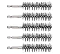 TA-VIGOR 5Pcs Wire Bore Brush Set Stainless Steel 22mm Dia Tube Cleaning Brush with 1/4" Hex Shank for Drill, Wire Brush for Pipes Bearings Engine Parts Metal Cleaning Tool