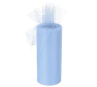 TA-VIGOR 6 Inch 25 Yards Tulle Fabric Ribbon Rolls, Pastel Mesh Fabric Spool Gift Tulle Ribbon Netting Rolls for Gift Wrapping Tutu Bow Christmas Birthday Party Wedding DIY Crafts Decor, Blue