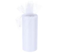TA-VIGOR 6 Inch Tulle Fabric Ribbon 25 Yards Gift Netting Rolls White