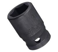 TA-VIGOR 6-Point Impact Socket, 1/2-Inch Drive 17mm Spindle Axle Nut Socket Driver, Durable CR-V Steel 38mm Length Nut Impact Socket for Auto Repair Easy Removal, Shallow Metric Sizes