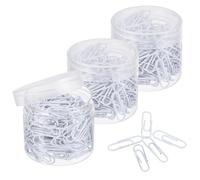TA-VIGOR 600Pcs Paper Clips Small Size, 28mm Durable and Rustproof Paper Clip, Vinyl Coated to Prevent Tearing Pages with Box for Organize Office Home, White