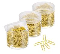 TA-VIGOR 600Pcs Paper Clips Small Size, 28mm Durable and Rustproof Paper Clip, Vinyl Coated to Prevent Tearing Pages with Box for Organize Office Home, Yellow
