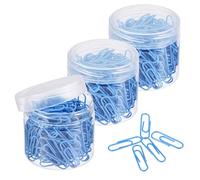 TA-VIGOR 600Pcs Paper Clips Small Size, 28mm Durable and Rustproof Paper Clip, Vinyl Coated to Prevent Tearing Pages with Box for Organize Office Home, Blue