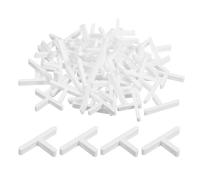 TA-VIGOR 600Pcs T Shaped Tile Spacers 2mm 1/16", Plastic Wall & Floor Tile Spacers for Ceramic Porcelain Mosaic Installation, Reusable Tiling Tools for Even Grout Lines, White