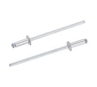 TA-VIGOR 60Pcs 2.4mm x 6mm Aluminium Blind Rivets, Open End Pop Rivets with Dome Head, Heavy Duty Pull Rivet for Metal Wood Plastic, Indoor Outdoor Fixings