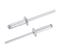 TA-VIGOR 60Pcs 4mm x 16mm Aluminium Blind Rivets, Open End Pop Rivets with Dome Head, Heavy Duty Pull Rivet for Metal Wood Plastic, Indoor Outdoor Fixings