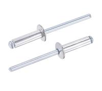 TA-VIGOR 60Pcs 5mm x 16mm Aluminium Blind Rivets, Open End Pop Rivets with Dome Head, Heavy Duty Pull Rivet for Metal Wood Plastic, Indoor Outdoor Fixings