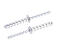 TA-VIGOR 60Pcs 5mm x 30mm Aluminium Blind Rivets, Open End Pop Rivets with Dome Head, Heavy Duty Pull Rivet for Metal Wood Plastic, Indoor Outdoor Fixings