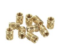 TA-VIGOR 60Pcs M5 Threaded Knurled Insert Nuts for Plastic, M5 x 10mm x 7mm Brass Female Heat Inserts, Brass Embedment Nuts for 3D Printing