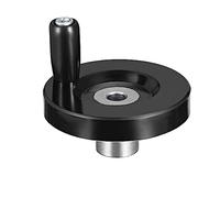 TA-VIGOR 63mm Revolving Handle Hand Wheel, 8mm Hole Diameter Back Corrugated Handwheel for Milling Machine Lathe Lead Screw with Plastic Handle