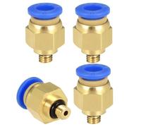 TA-VIGOR 6mm Pneumatic Push to Connect Fittings, M5 Male Thread Quick Connect Straight Coupler, Air Line Push Fit Connectors for Pneumatic Systems and Air Compressors, 8Pcs