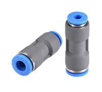 TA-VIGOR 6mm to 4mm Straight Union Push to Connect Fittings, 2 Pack Quick Release Pneumatic Tube Reducer Air Line Connector for Compressor Vacuum System