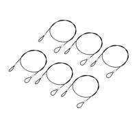TA-VIGOR 6Pcs 1.6 FT Safety Cable Lock, 2mm Stainless Steel Security Wire Ropes with Double Loop Ends for Outdoor Gate, Stage Lighting, Luggage, Suitcase and Wire Locking, 50cm