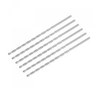 TA-VIGOR 6Pcs 4.5mm Extra Long Twist Drill Bits, 200mm Length High-Speed Steel HSS Straight Shank Spiral Drill Bits for Wood Metal Aluminum Plastic
