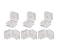 TA-VIGOR 6pcs 8-12mm 90 Degree Square Glass Clamp, Stainless Steel Double Side Corner Bracket Clip for Frameless Shower Doors & Partitions, for Fences in Swimming Pools & Balconies