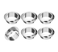 TA-VIGOR 6Pcs ABS Desk Cable Hole Covers, 1 inch(25mm) Wire Cord Organisers for Office Desks & Worktops, Neat Cable Management - Silver