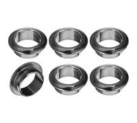 TA-VIGOR 6Pcs ABS Desk Cable Hole Covers, 1 inch(25mm) Wire Cord Organisers for Office Desks & Worktops, Neat Cable Management - Black