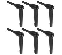 TA-VIGOR 6Pcs Adjustable Clamping Lever Handles, M6 x 40mm Locking Quick Release Push Button Ratchet Screw Knobs, Aluminum Alloy Male Thread Stud Bolts Handle for Machinery & Equipment