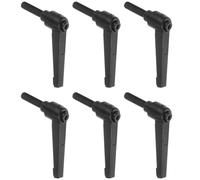 TA-VIGOR 6Pcs Adjustable Clamping Lever Handles, M8 x 25mm Locking Quick Release Push Button Ratchet Screw Knobs, Aluminum Alloy Male Thread Stud Bolts Handle for Machinery & Equipment