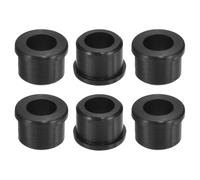 TA-VIGOR 6Pcs Black Silicone Rubber Grommet 15mm Drill Hole, 10mm ID Top Hat Hole Plug Cable Wire Cover for Desk, Office and Automotive Wiring