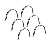 TA-VIGOR 6Pcs Cable Clamp, 130mm Rubber Pipe Strap Rubber Cushioned Stainless Steel Hose Clamp U Shape Metal Clamp Tube Holder for Pipe Tube Wire Fixing, Laying Plumbing, Electricity, Exhaust