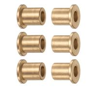 TA-VIGOR 6Pcs Flange Bearing Sleeve 10mm Bore 16mm OD 20mm Length 3mm Flange Thickness Bronze, Self Lubricating Flange Sleeve Bearings & Bearing Sleeve Bushings for Industrial Machinery