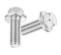 TA-VIGOR 6Pcs M12 x 35mm Hex Serrated Flange Bolts, 304 Stainless Steel Flanged Hex Head Screws for DIY, Machine Tools, Fastener Hardware Applications