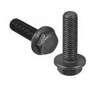 TA-VIGOR 6Pcs M12 x 40mm Hex Flange Bolts, 10.9 Grade Carbon Steel Hex Head Screws, Flanged Hexagon Bolts for Construction, Machine Tools, and DIY Projects Black