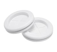 TA-VIGOR 6Pcs Round Rubber Grommets, 35mm Double-Sided Rubber Hole Plug Electrical Wire Gaskets, White Rubber Hole Synthetic Rubber Plug for Wire, Cable and Plugs Protection
