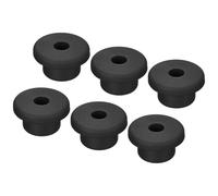 TA-VIGOR 6Pcs Round T Type Rubber Grommets 17mm Hole Plugs Seal Protection