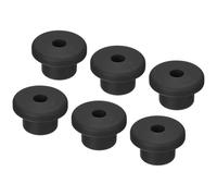 TA-VIGOR 6Pcs Rubber Grommet Mount Dia 15mm, Round T Type Silicone Grommet Seal Protection Flexible Hole Plug for Cable Pipe for Organizing and Protecting Cord