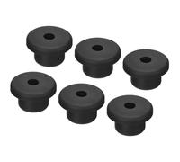 TA-VIGOR 6Pcs Rubber Grommet Mount Dia 16mm, Round T Type Silicone Grommet Seal Protection Flexible Hole Plug for Cable Pipe for Organizing and Protecting Cord