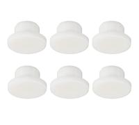 TA-VIGOR 6Pcs Silicone Hole Plugs, 15mm Diameter Hole Stoppers, Soft Flexible Rubber Panel Seal Cover Flush Type Panel Round for Kitchen Rubber Bulkheads Waterproof Sealing Plugs, White
