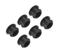 TA-VIGOR 6Pcs Silicone Snap in Locking Hole Plugs, 13mm Diameter Hole Stoppers, Rubber Panel Seal Cover Flush Type Panel Round for Kitchen Rubber Bulkheads Waterproof Sealing Plugs, Black
