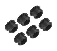 TA-VIGOR 6Pcs Silicone Snap in Locking Hole Plugs, 14mm Diameter Hole Stoppers, Rubber Panel Seal Cover Flush Type Panel Round for Kitchen Rubber Bulkheads Waterproof Sealing Plugs, Black
