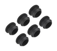 TA-VIGOR 6Pcs Silicone Snap in Locking Hole Plugs, 18mm Diameter Hole Stoppers, Rubber Panel Seal Cover Flush Type Panel Round for Kitchen Rubber Bulkheads Waterproof Sealing Plugs, Black